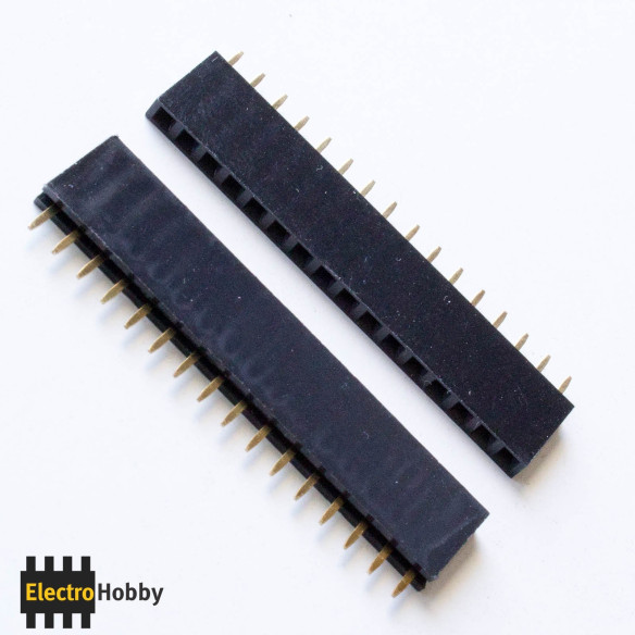 Tira 16 pin hembra tipo poste Tira 16 pin hembra tipo poste