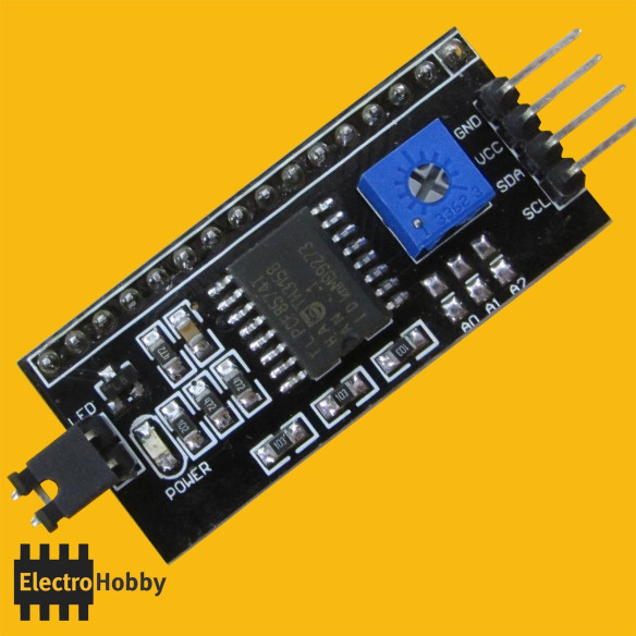 Módulo convertidor I2C para pantallas LCD, compatible con Arduino y otros sistemas