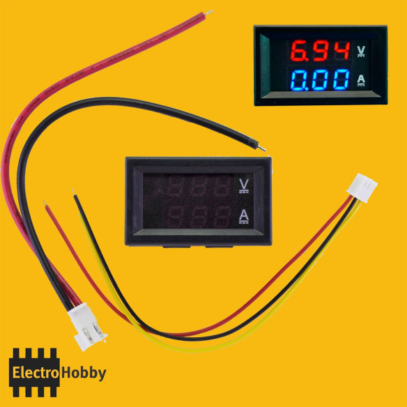 Amperimetro + Voltimetro 10A - 100Vdc