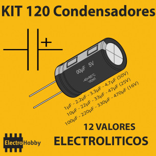Kit 120 Condensadores Electroliticos