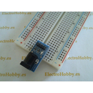 Modulo adaptador Jack para alimentar la protoboard 2