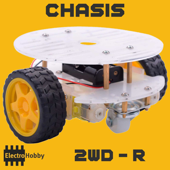 Chasis de montaje Robot Smart Car 2WD Redondo