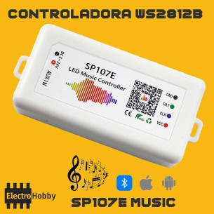 ᐉ SP107E ✅ Controladora Bluetooth para Led WS2812B