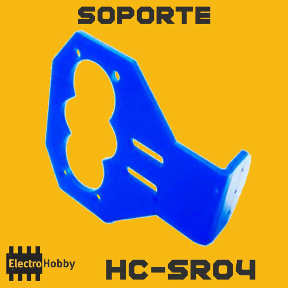 Placa soporte azul para el sensor de ultrasonidos HC-SR04