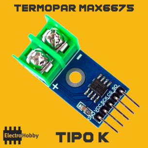 Transmisor MAX6675 con termopar tipo K 2