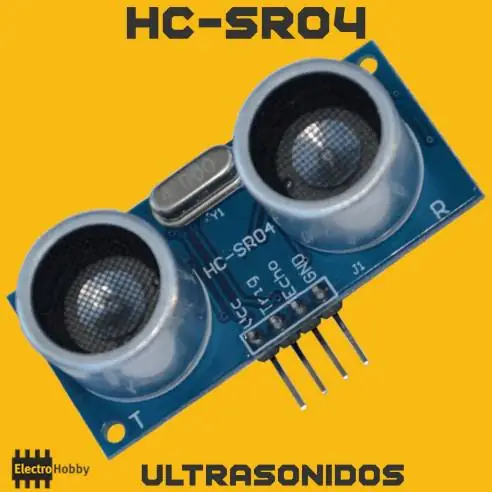 HC-SR04 Sensor ultrasonido vista delantera