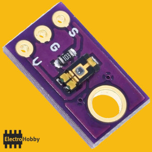 vista frontal del modulo sensor de luz TEMT6000