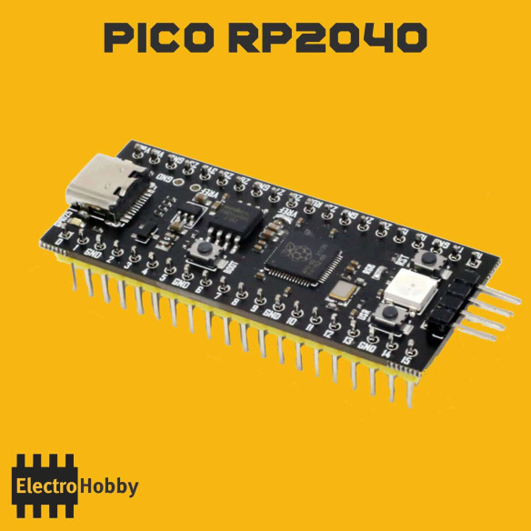 Placa Pi Pico RP2040 16M USB-C