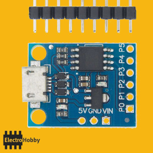 Placa desarrollo ATTINY85 Digispark-blue MicroUSB