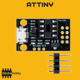 Placa desarrollo con ISP para microcontrolador ATtiny DIP8