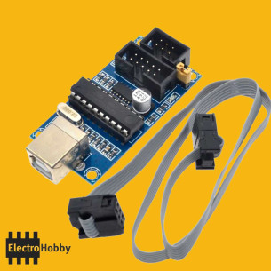 Programador USBISP AVR con cable ISP 10P y 6P