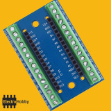 Screw Shield NANO soldado, conexiones para Arduino NANO