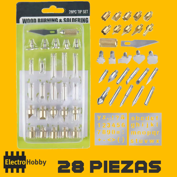 Kit puntas de pirograbado para soldador