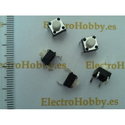 10x Pulsador 6x6x6 Blanco