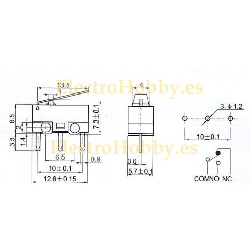 ᐉ Micro final de carrera ✅ Bumper, mini pulsador