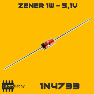 Diodo Zener 5.1V 1N4733