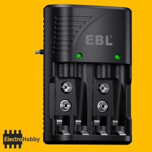 Cargador inteligente para pilas AA, AAA y 9V Ni‑MH/Ni‑Cd