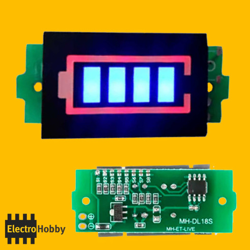 Display indicador de carga para batería de litio