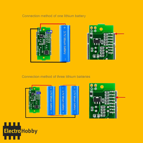 Conexiones del display con 18650