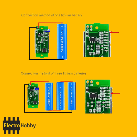 Conexiones del display con 18650