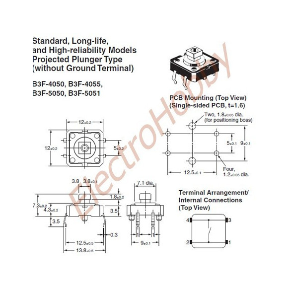 10x 8x8 B3F-4055 10x 8x8 B3F-4055