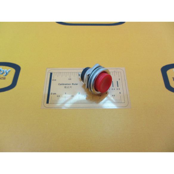 Pulsador Panel Rojo 16mm