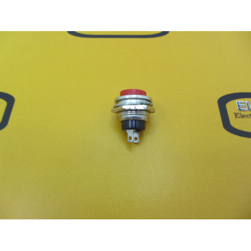 Pulsador Panel Rojo 16mm