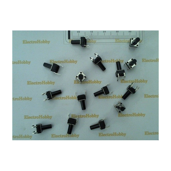 10x Pulsador 6x6x12 10x Pulsador 6x6x12
