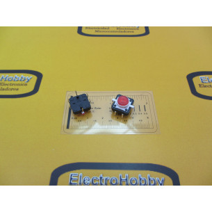 Pulsador Led Rojo 12 x 12 2