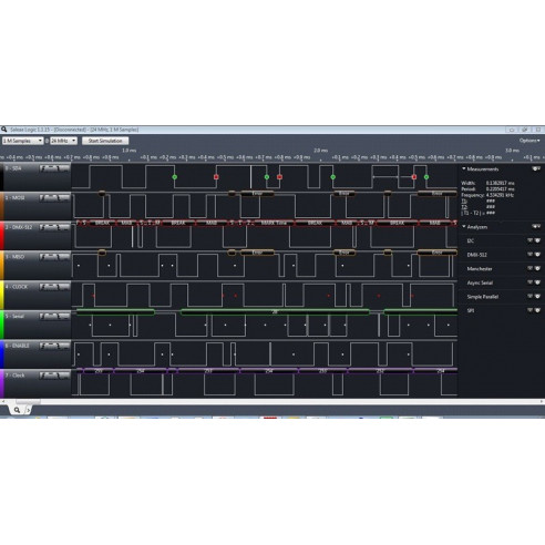 Analizador Logico USB 8C 24MHz
