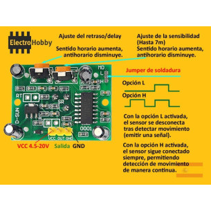 Sensor de Movimiento PIR HC-SR501 2