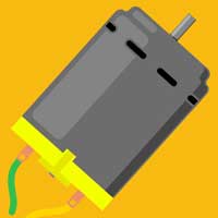 Ilustraci&oacute;n de un motor de corriente continua